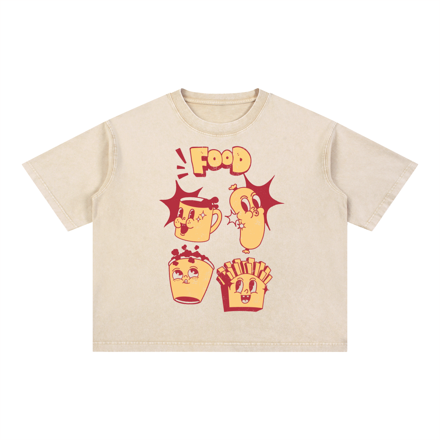 Munchies Mineral Wash Unisex Boxy T-Shirt