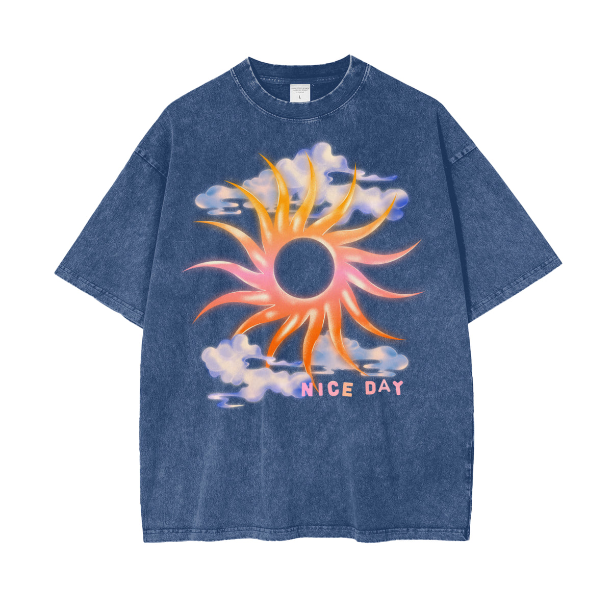 Nice Day Unisex Oversize Snow Washed T-Shirt