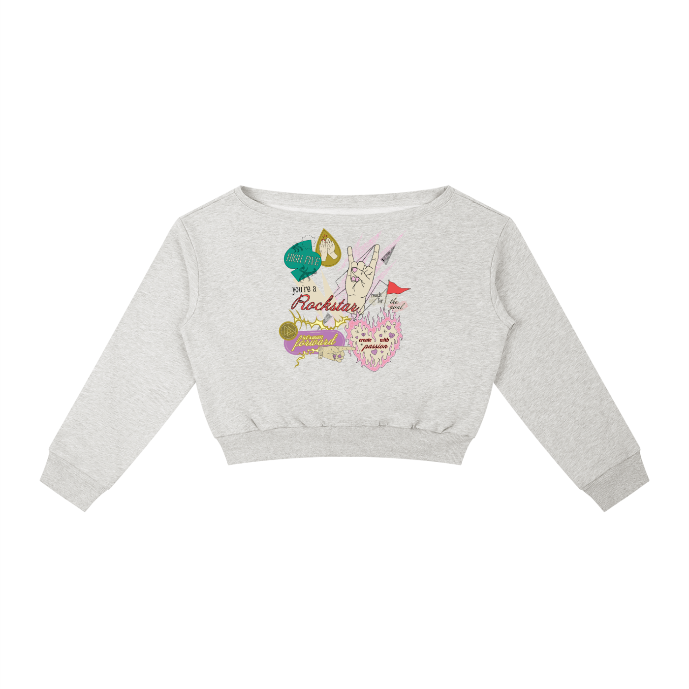 Rockstar Women's Off-Shoulder Sweatshirt