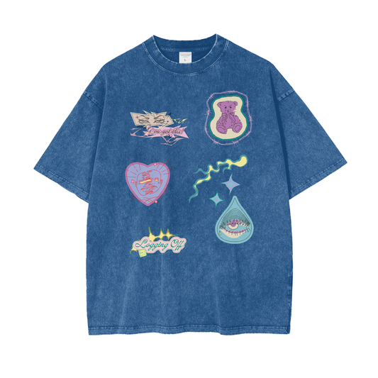 Nostalgia Unisex Oversize Snow Washed T-Shirt