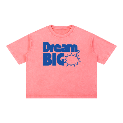 Dream Big Unisex Mineral Wash Boxy T-Shirt