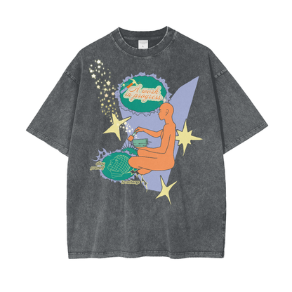 Work in Progress Unisex Oversize Snow Washed T-Shirt