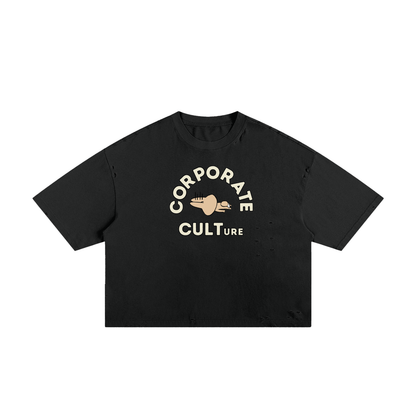 Corp Cult Bunny Unisex Classic Frayed Boxy Tee