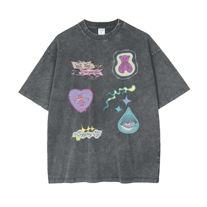 Nostalgia Unisex Oversize Snow Washed T-Shirt