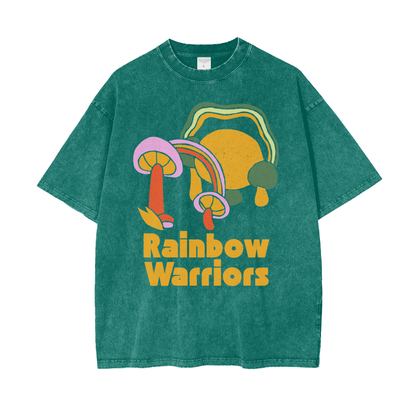 Rainbow Warriors Unisex Oversize Snow Washed T-Shirt