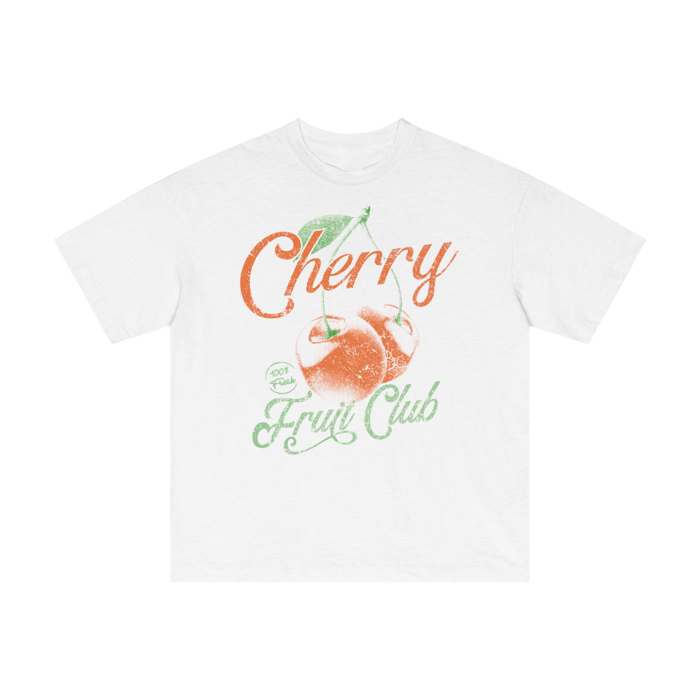 Cherry Fruit Club Lightweight Slub Cotton T-Shirt