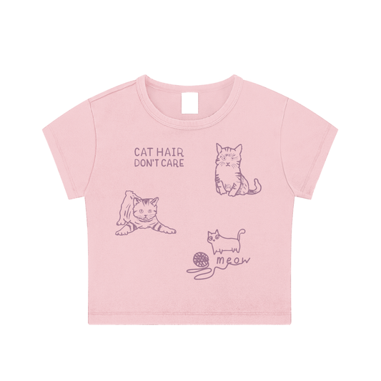 Cats Meow Snow Washed Crop Top