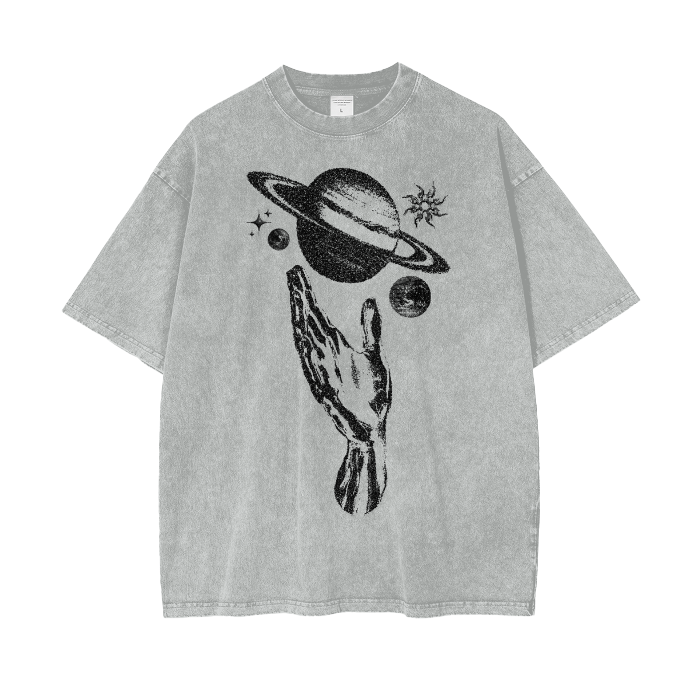 Planet Power Unisex Oversize Snow Washed T-Shirt