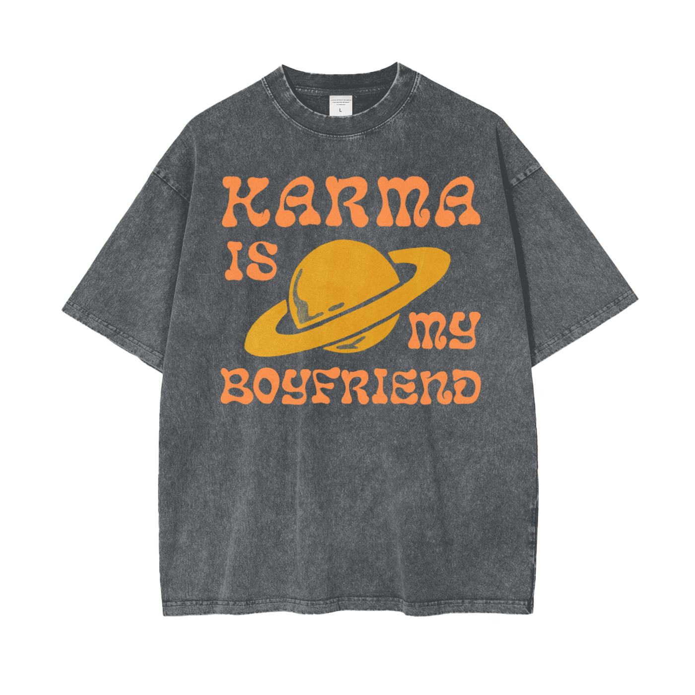 Karma Boyfriend Oversize Snow Washed T-Shirt