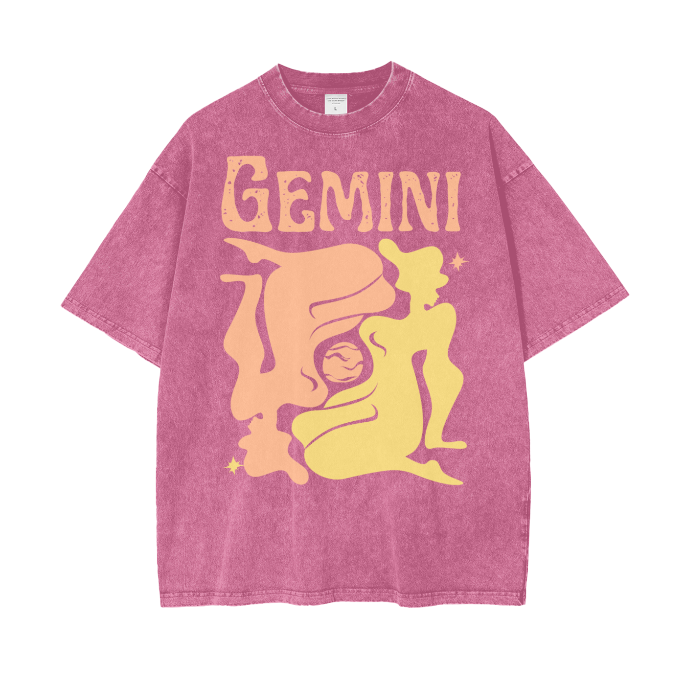 Zodiac Gemini Psychedelic Snow Washed T-Shirt