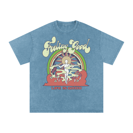 Feeling Good Acid Wash Oversize T-Shirt