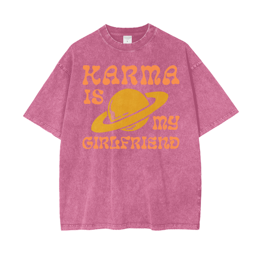 Karma Girlfriend Oversize Snow Washed T-Shirt