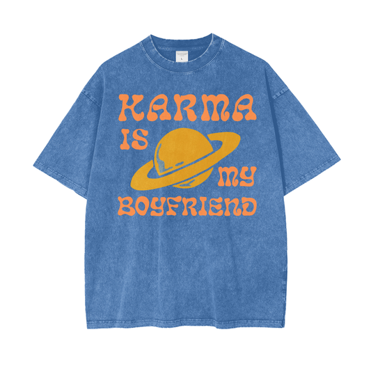 Karma Boyfriend Oversize Snow Washed T-Shirt