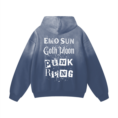 Solar Punk Rising Sunfade Oversized Hoodie