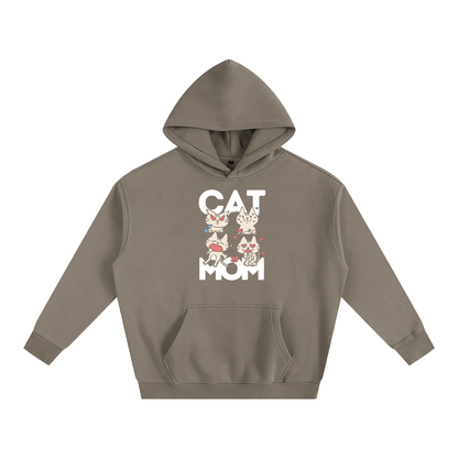Cat Mom Oversize Fleeced Hoodie