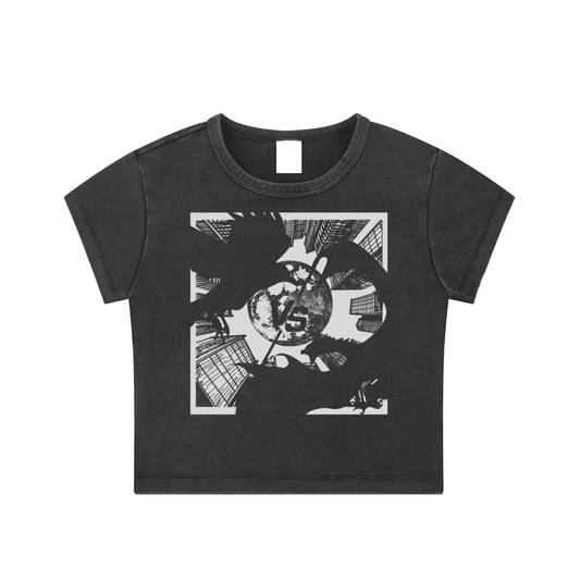 Dark vs Light Snow Washed Crop Top