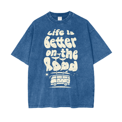 Van Life Unisex Oversize Snow Washed T-Shirt