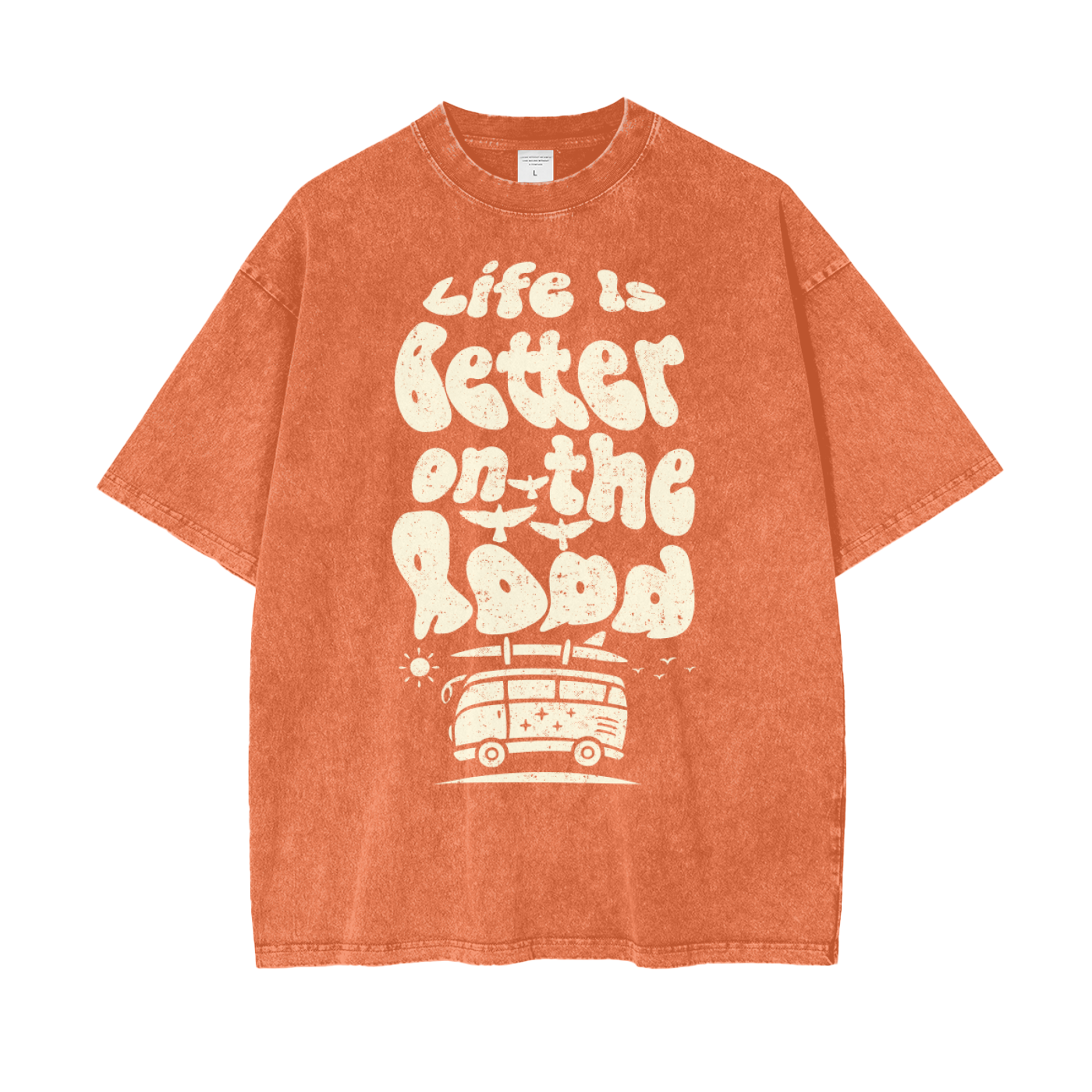 Van Life Unisex Oversize Snow Washed T-Shirt