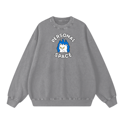 Personal Space Acid Wash Oversize Sweatshirt