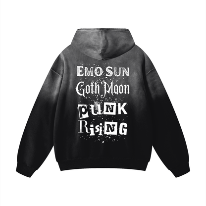 Solar Punk Rising Sunfade Oversized Hoodie