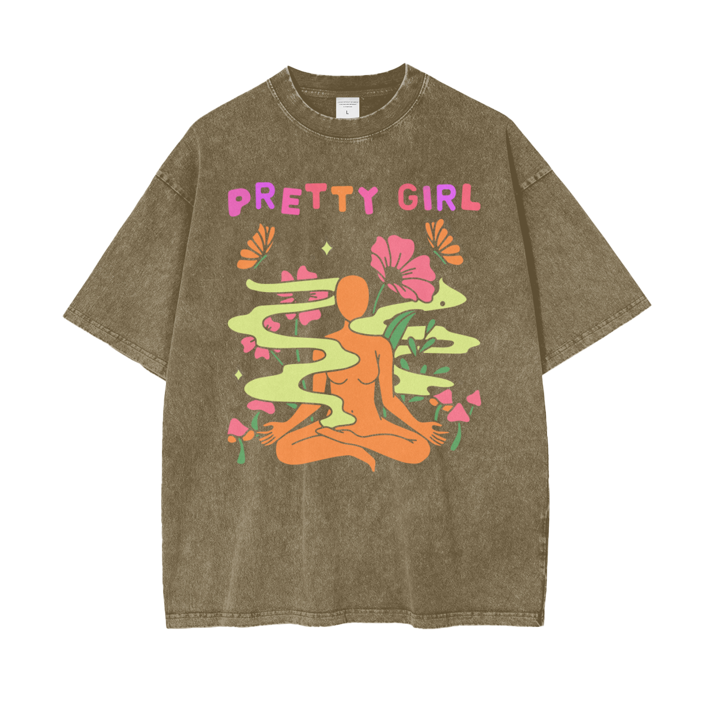 Nature Girl Unisex Oversize Snow Washed T-Shirt