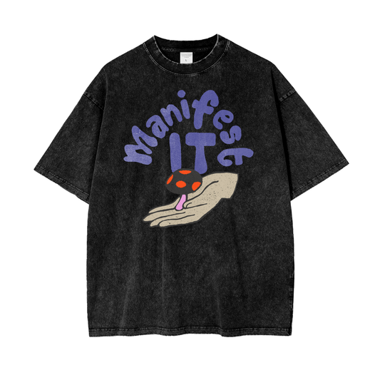 Manifest Nature Unisex Oversize Snow Washed T-Shirt
