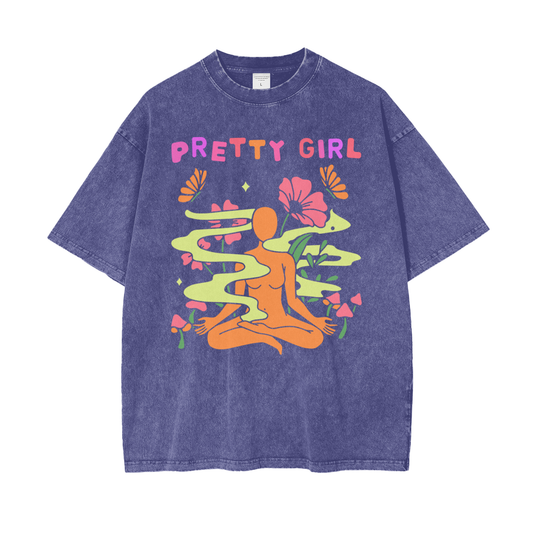 Nature Girl Unisex Oversize Snow Washed T-Shirt