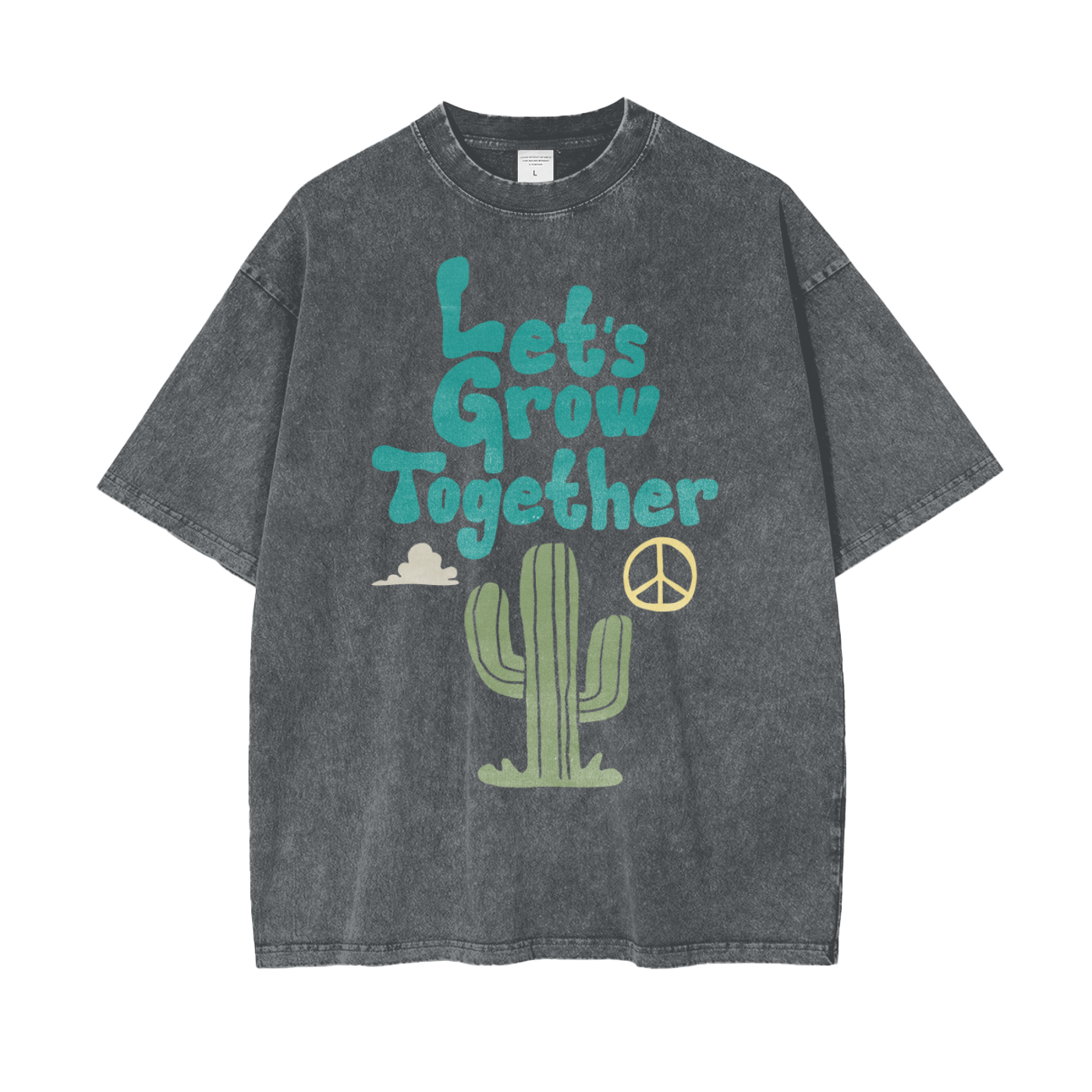 Desert Growth Unisex Oversize Snow Washed T-Shirt