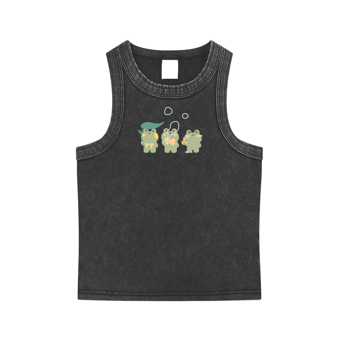 Bubble Frogs Snow Washed Tank Top