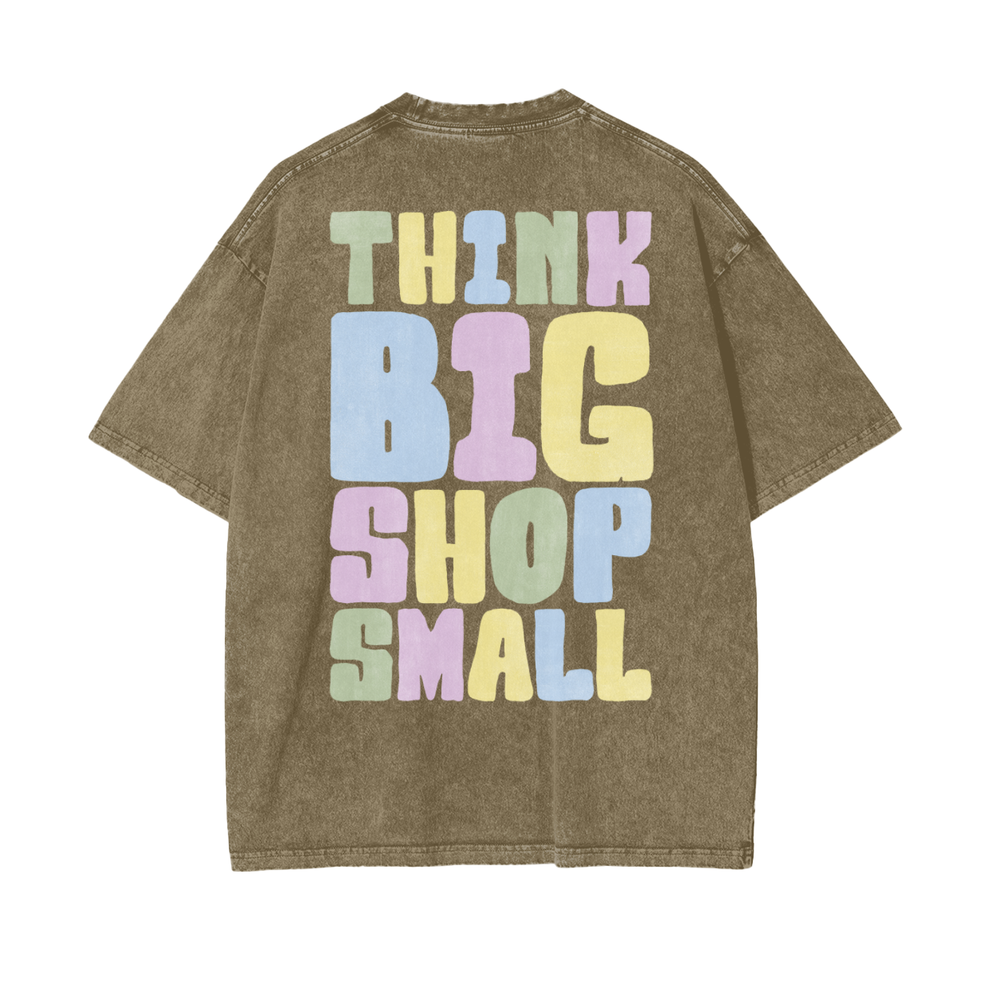 Think Big Unisex Oversize Snow Washed T-Shirt