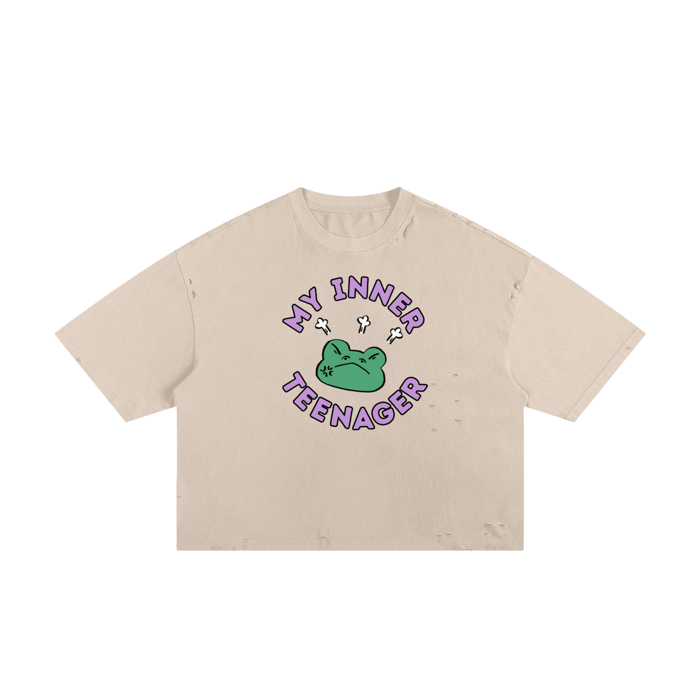 Mad Frog Unisex Classic Frayed Boxy Tee