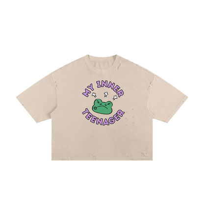 Mad Frog Unisex Classic Frayed Boxy Tee