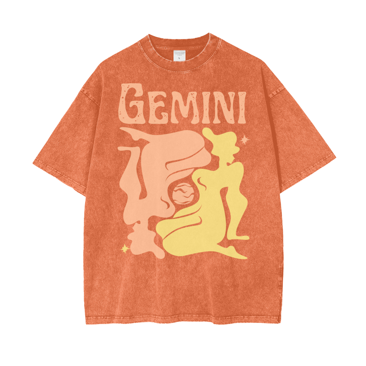 Zodiac Gemini Psychedelic Snow Washed T-Shirt