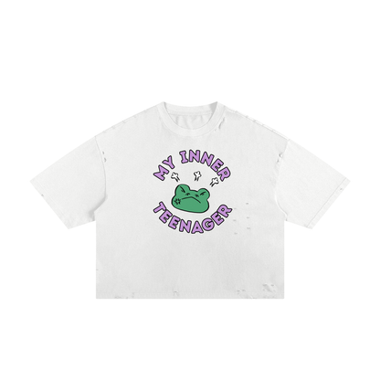 Mad Frog Unisex Classic Frayed Boxy Tee