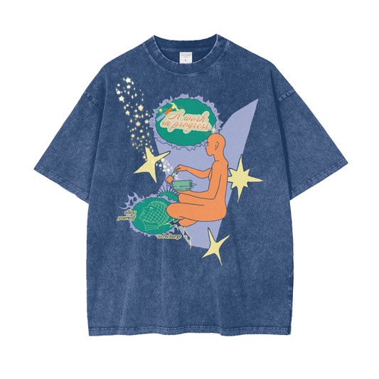 Work in Progress Unisex Oversize Snow Washed T-Shirt