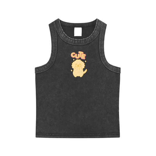 Cute Pup Snow Washed Tank Top