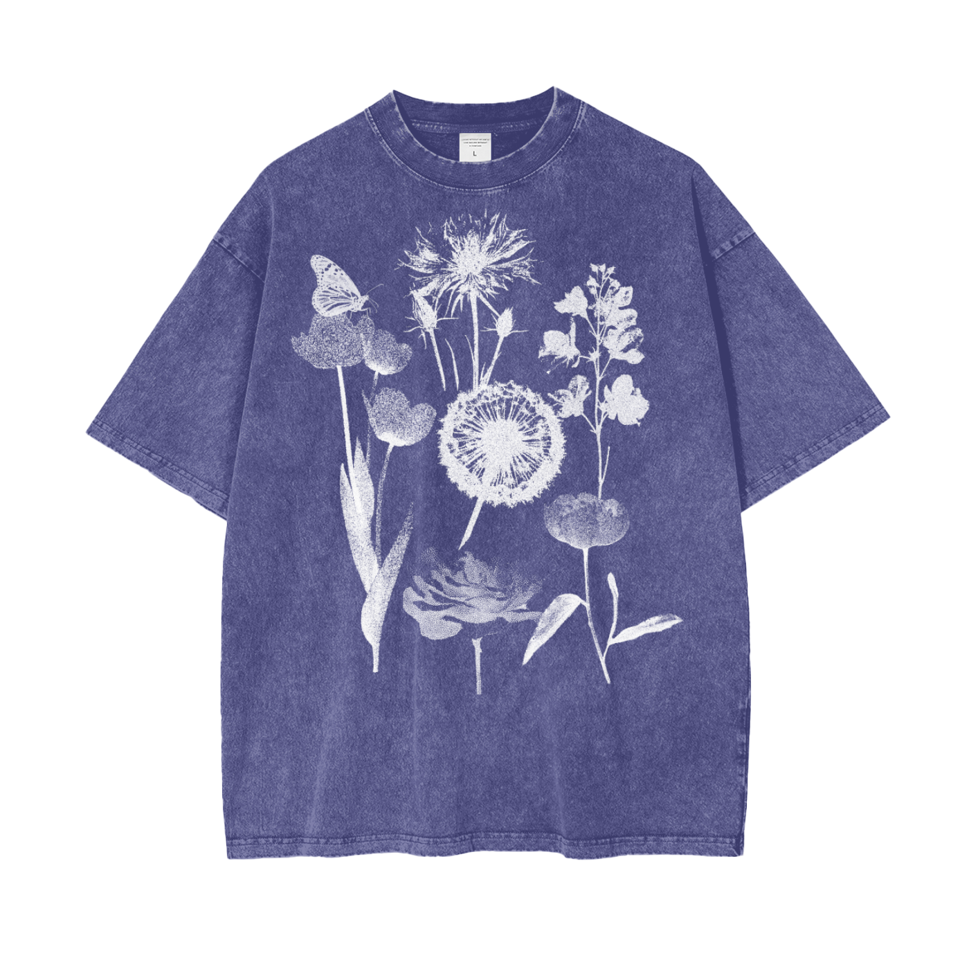 Film Flowers Unisex Oversize Snow Washed T-Shirt