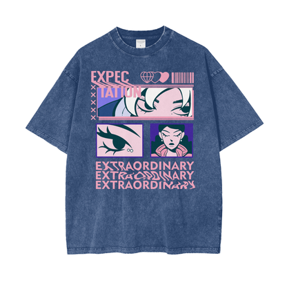 Expect Extra Unisex Oversize Snow Washed T-Shirt