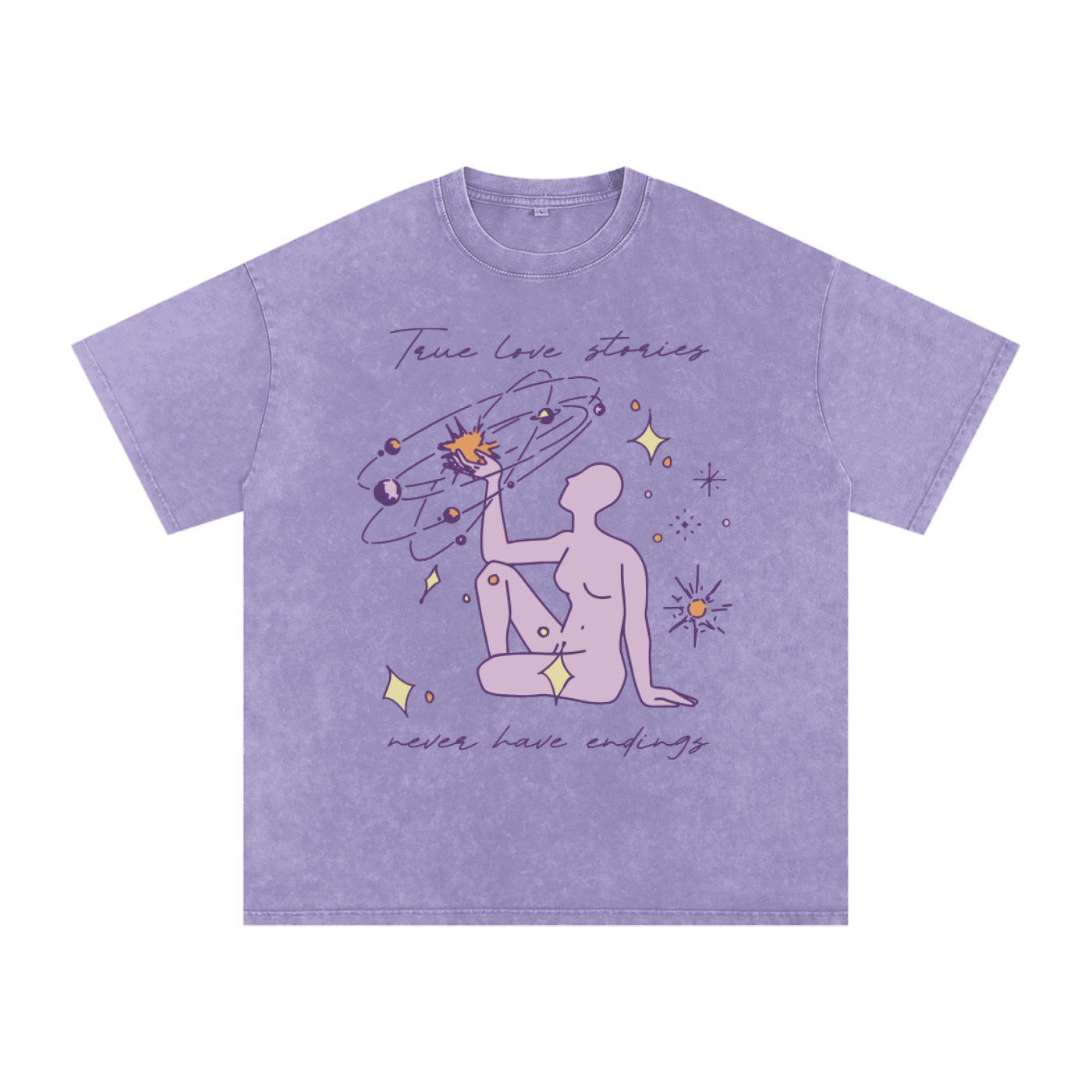 Love Stories Acid Wash Oversize T-Shirt