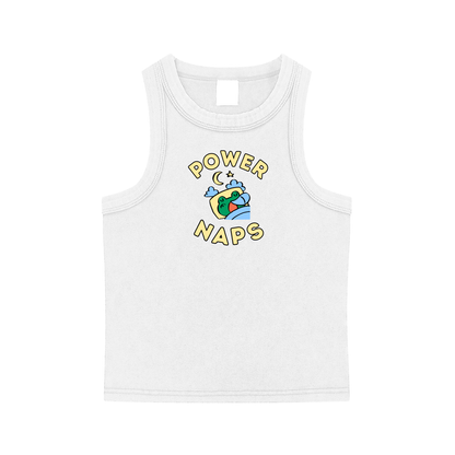 Power Naps Frog Snow Washed Tank Top