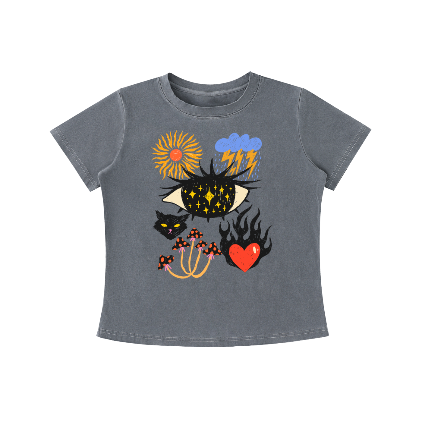 Witchy Eye Vintage Wash Slim Fit T-shirt