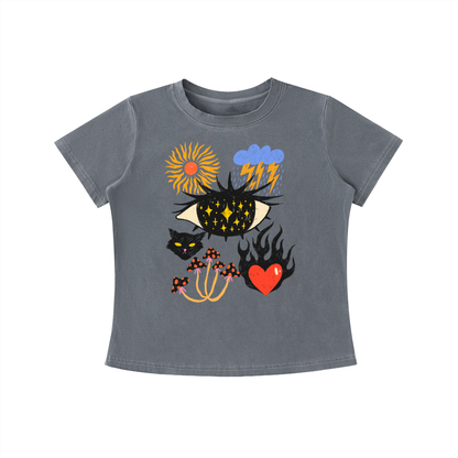 Witchy Eye Vintage Wash Slim Fit T-shirt