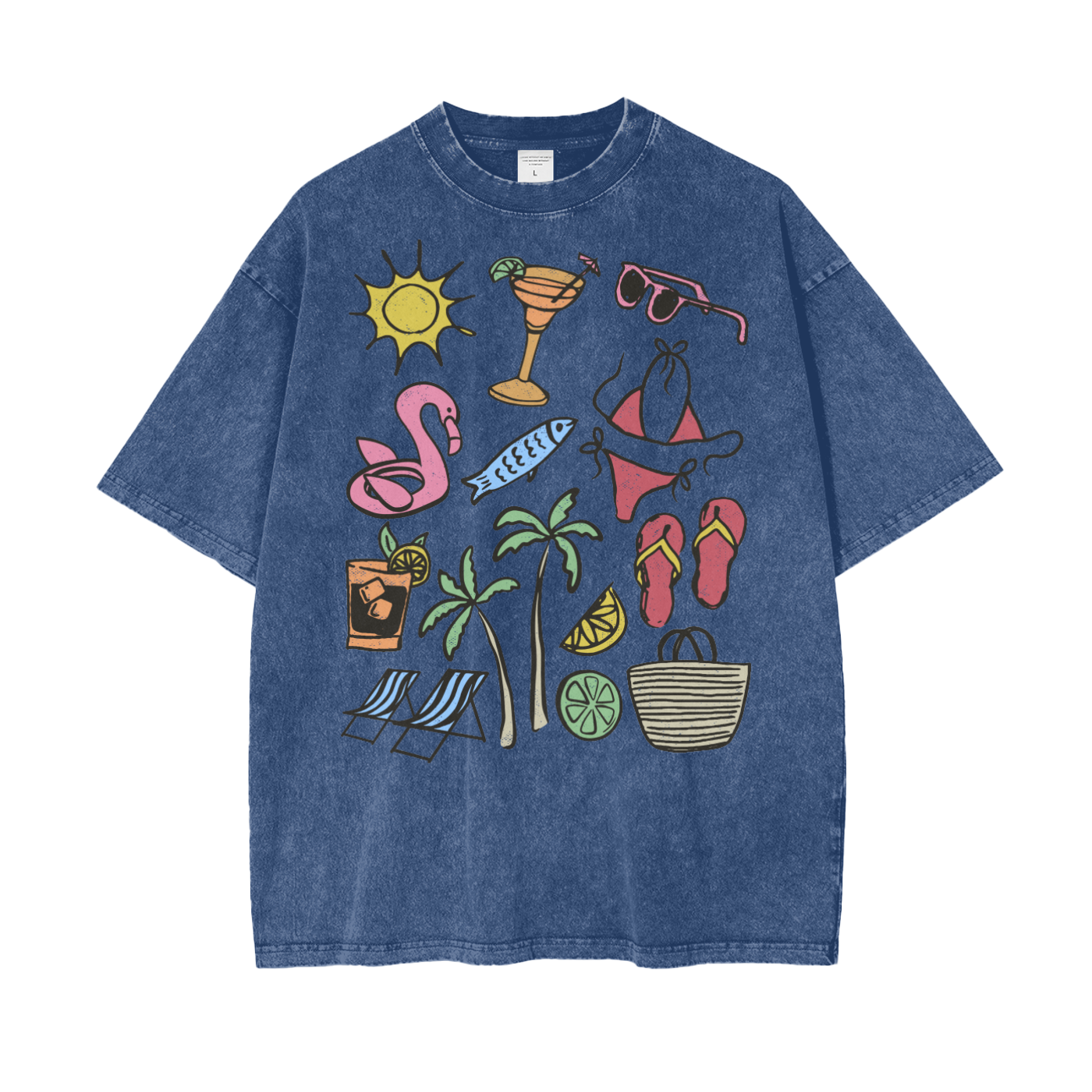 Beach Items Unisex Oversize Snow Washed T-Shirt