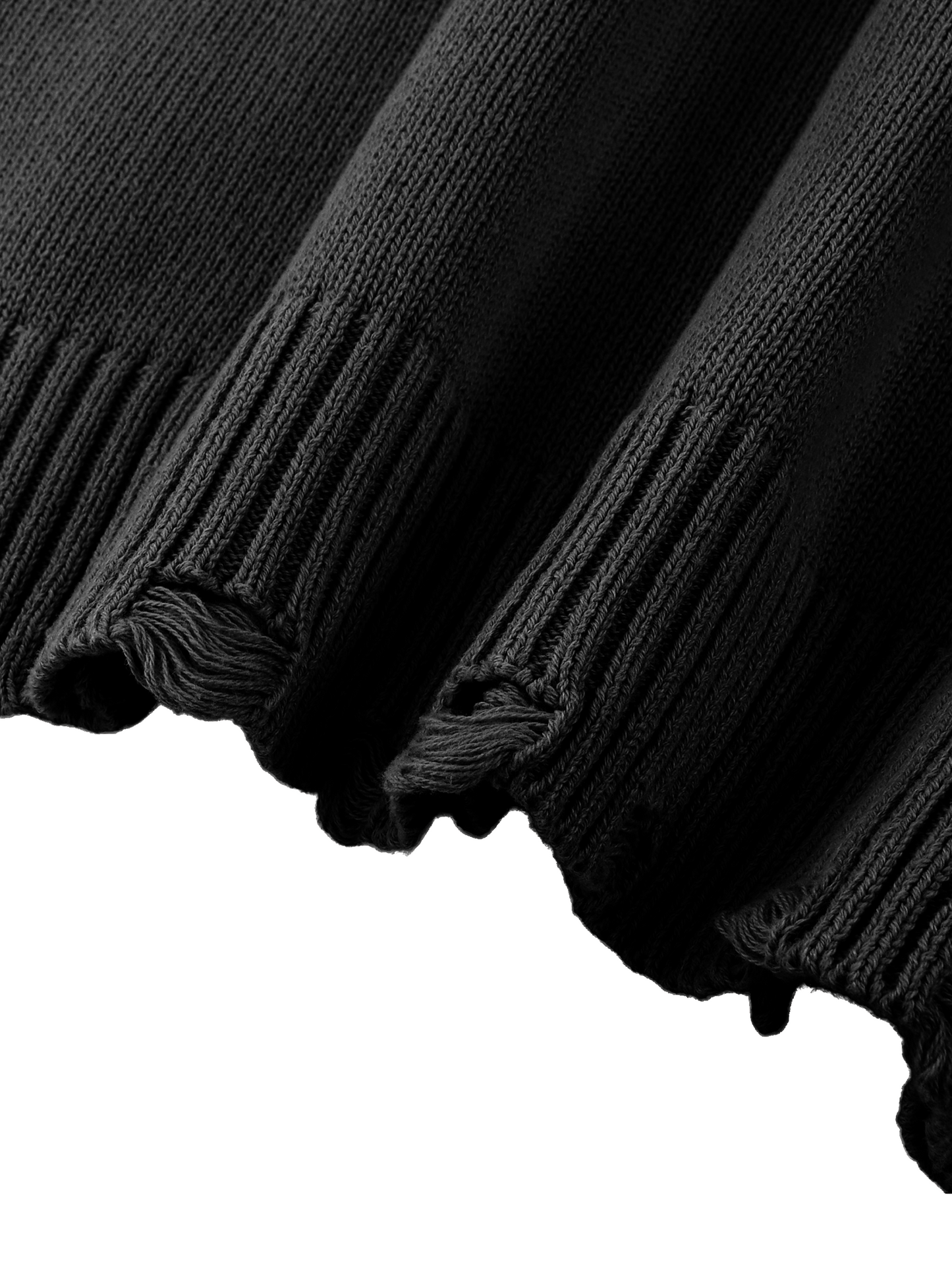 Pool Oasis Vintage Washed Hand-Frayed Sweater