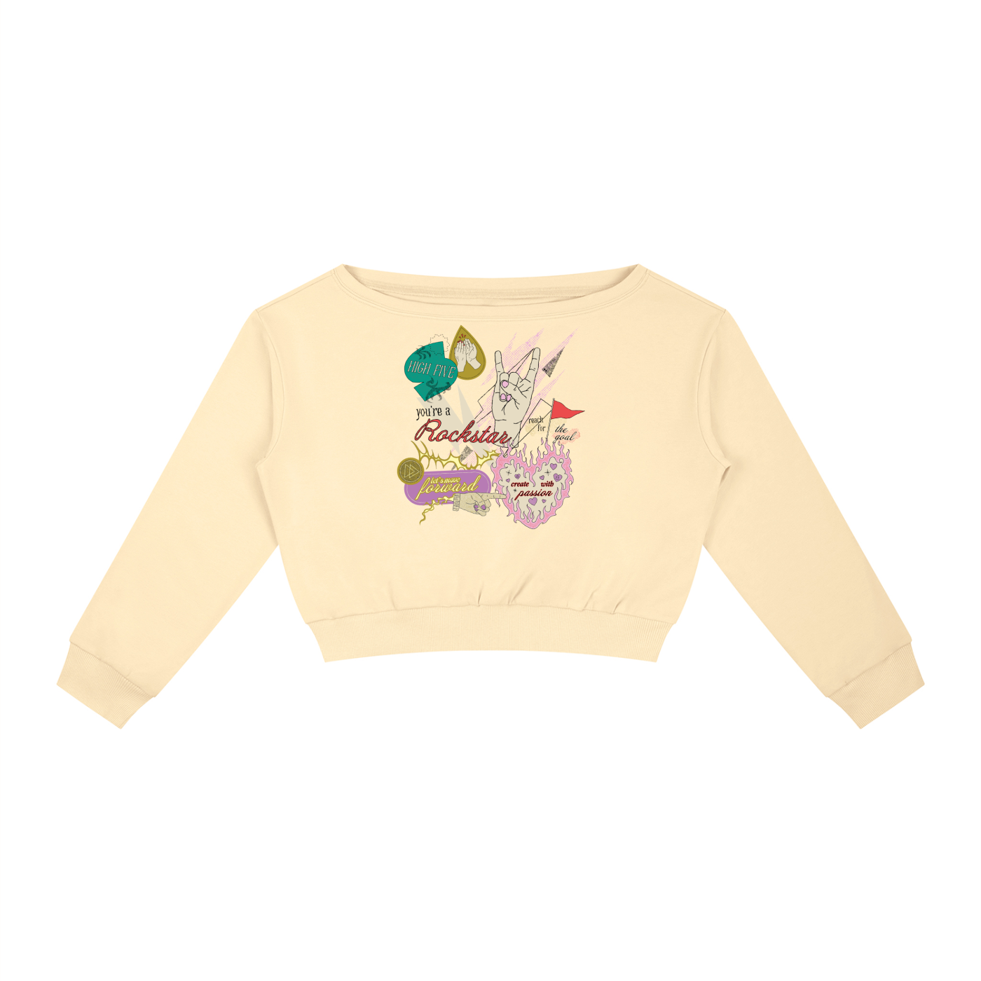 Rockstar Women's Off-Shoulder Sweatshirt