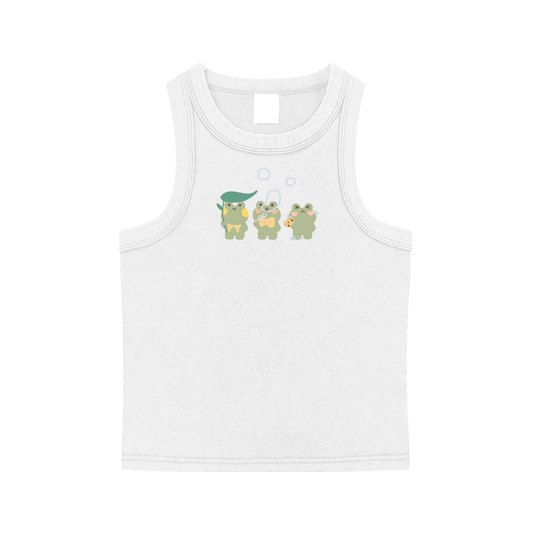 Bubble Frogs Snow Washed Tank Top