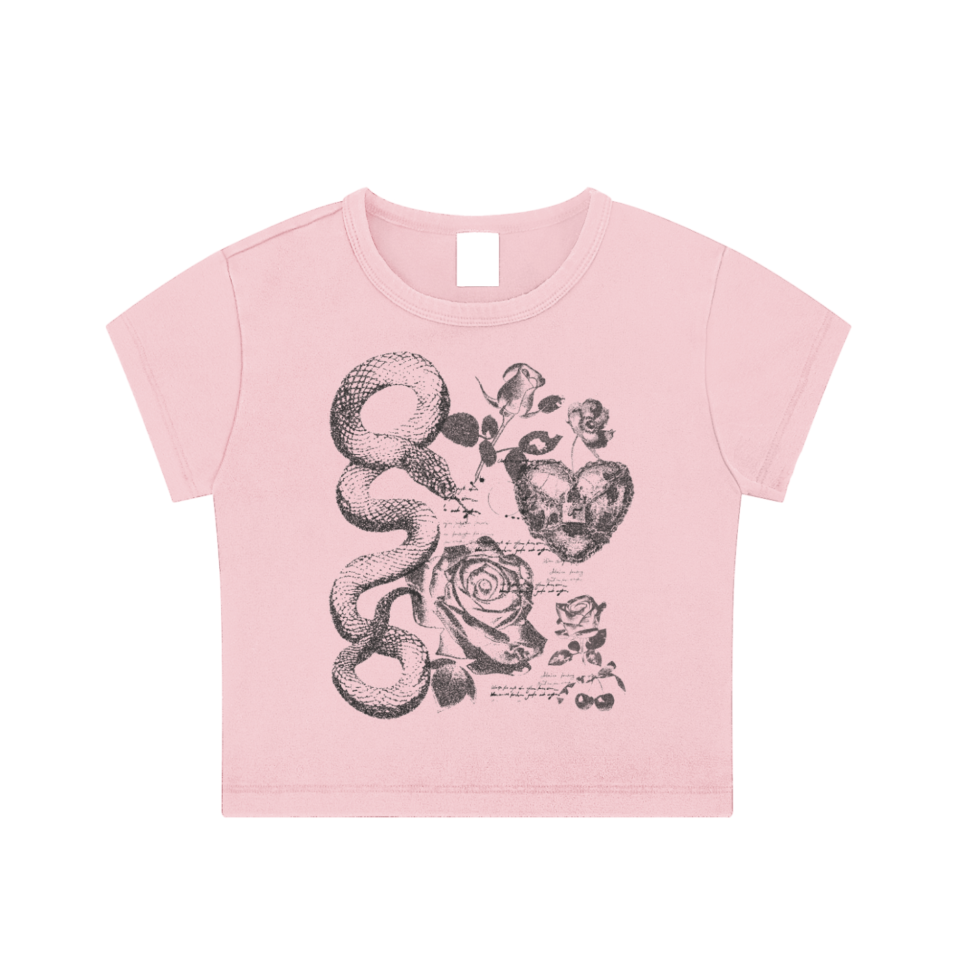 Dark Romantic Snow Washed Crop Top