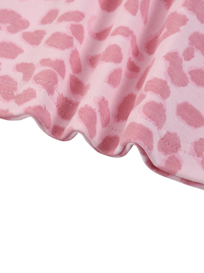 Pink Panthers Women’s Leopard Print Crop T-Shirt