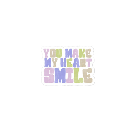 Heart Smile Retro Sticker