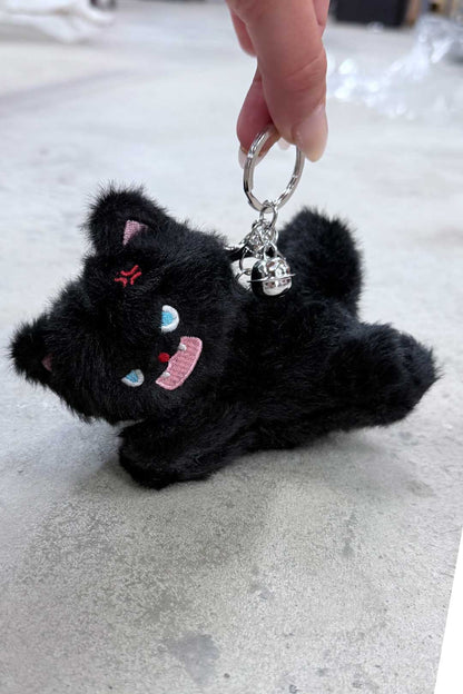 Lil Hex Mad Kitty Plush Charm Keychain ~4inch